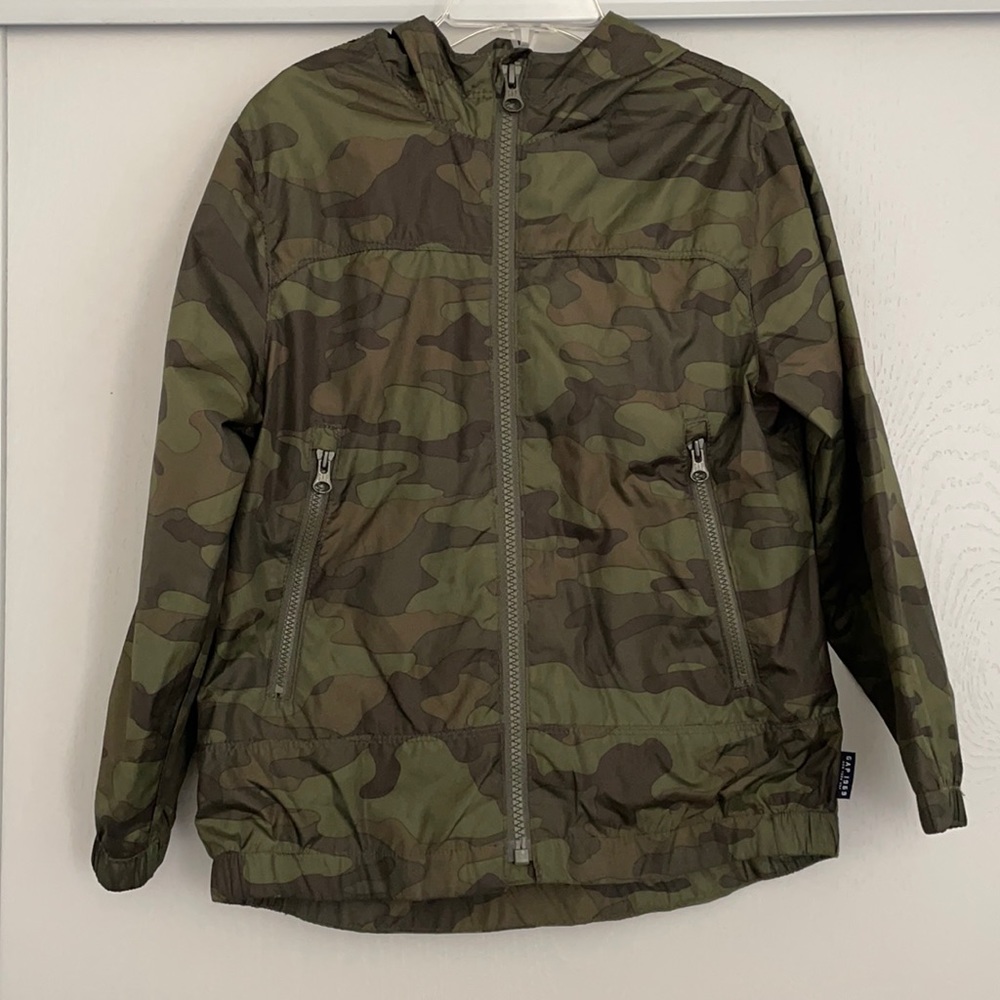 Gap Kids Camo Windbreaker Style Zip Up